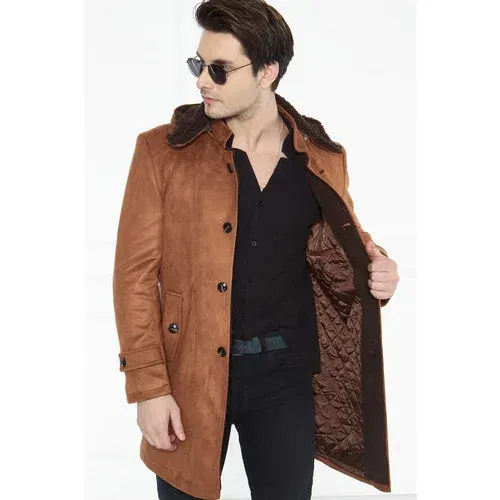 Dewberry PLT8399 SUEDE LOOKING MEN'S COAT-TABA