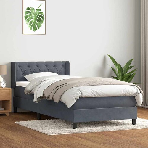 Box Spring krevet s madracem tamno sivi 80x210 cm bar&scaron;un Cijene