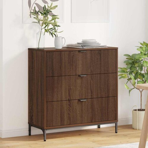 vidaXL Ormarić / Komoda Smeđi hrast 79,5 x 33 x 82 cm Konstruirano drvo Cijene