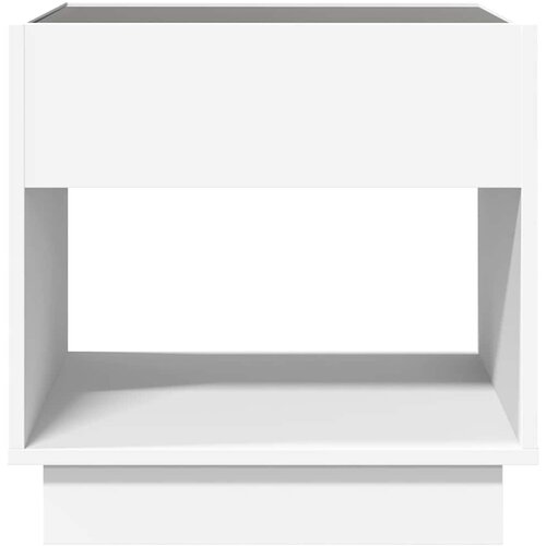  Noćni ormarić s beskonačnim LED svjetlima bijeli 50x50x50 cm Slike