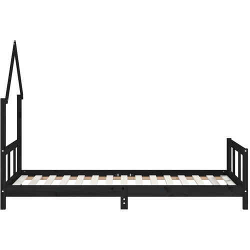  Okvir za dječji krevet crni 90 x 190 cm od masivne borovine Slike