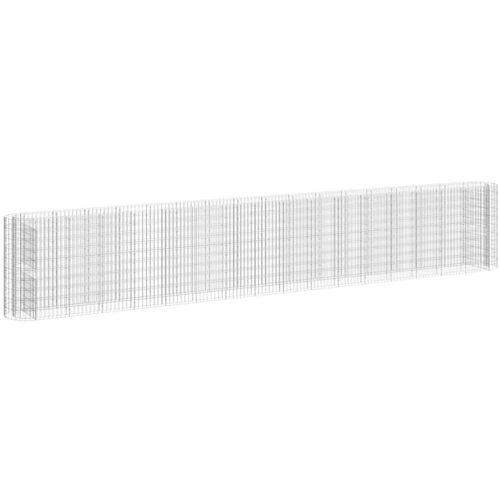 VidaXL Visoka greda gabion pocinkano železo 610x50x100 cm, (20758971) Slike