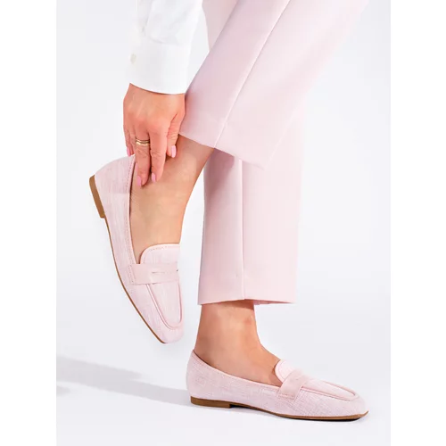 SHELOVET Women's elegant moccasins pink