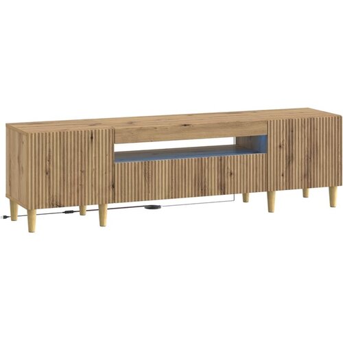 vidaXL LED TV kabinet ARNHEM 153 x 35 x 43 cm Hrast artisan - Hrast artisan Cene