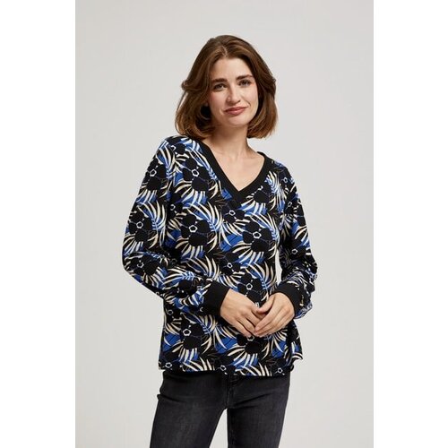 Moodo Patterned blouse with a neckline Slike