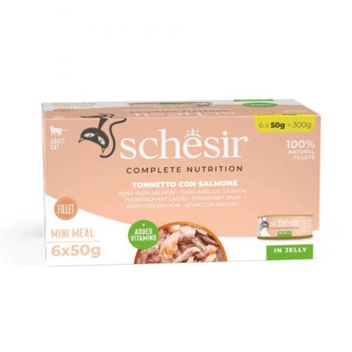 Schesir Hrana za Mačke Multipack Tuna i Losos Jelly u Želeu 6&#215;50g Cene