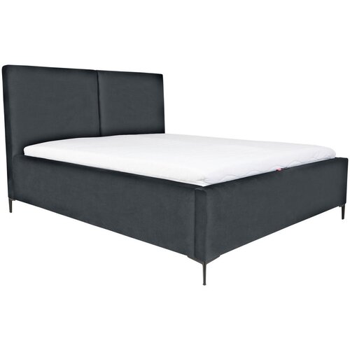 MID.YOU oblazinjena postelja 140 cm x 200 cm , tekstil temno siva Slike