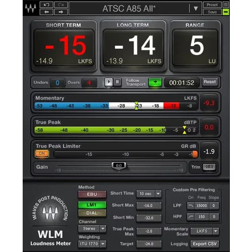 Waves WLM Plus Loudness Meter (Digitalni proizvod)