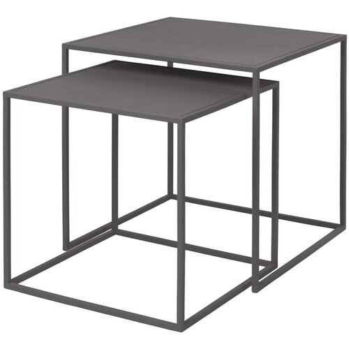 Blomus Sivi metalni stolići za kavu u setu 2 kom 40x40 cm Fera &amp;ndash; Slike
