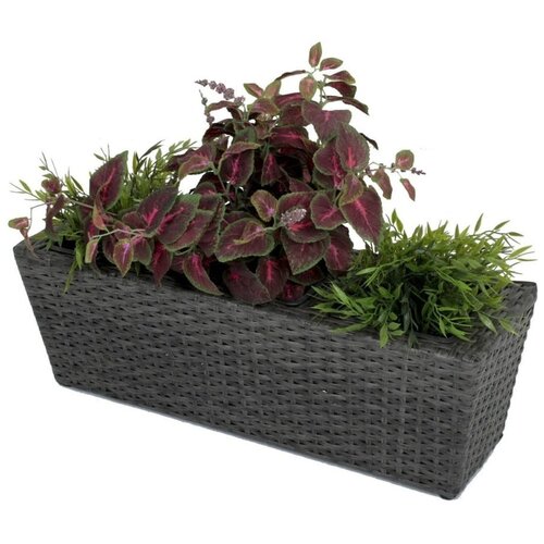 Garden Pleasure Tamno siva vrtna saksija ADDU Balcony Box Slike