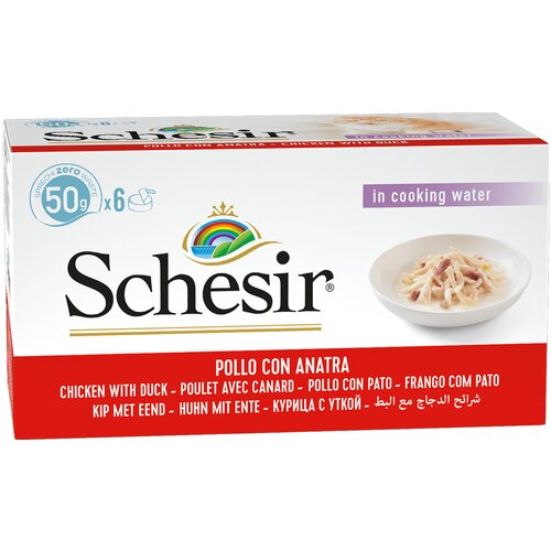 Schesir Cat pileći file s patkom natural multipack, konzerva 6x50 g Cene