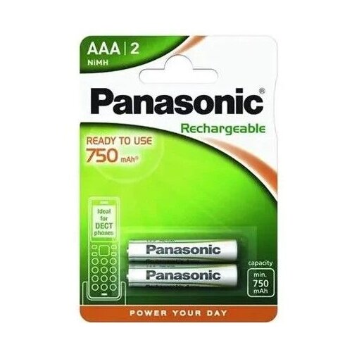 Panasonic Punjive baterije HHR-4MVE/2BD-2xAAA/ 750mAh/ 2 kom Slike