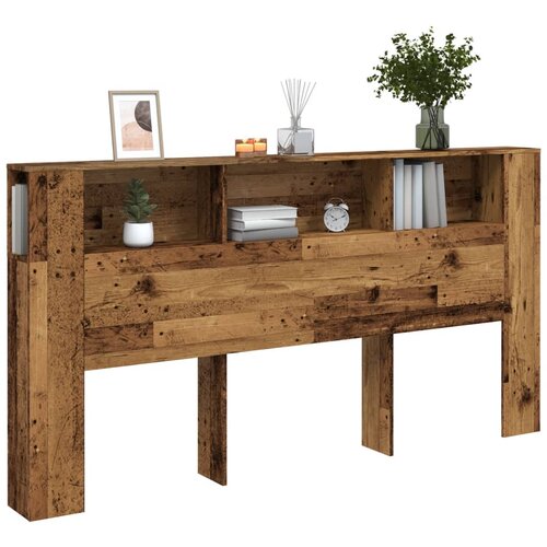 vidaXL Vzglavna omarica starinski les 200x18,5x102,5 cm inženirski les Cene