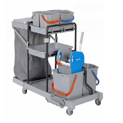Bayersan kombinovana kolica za čišćenje podova sa 2 police i vrećom za otpad eco 36 Slike
