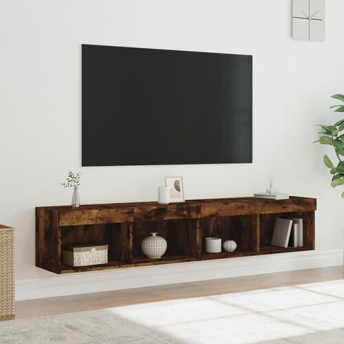  TV ormarići s LED svjetlima 2 kom boja hrasta 80x30x30 cm Slike
