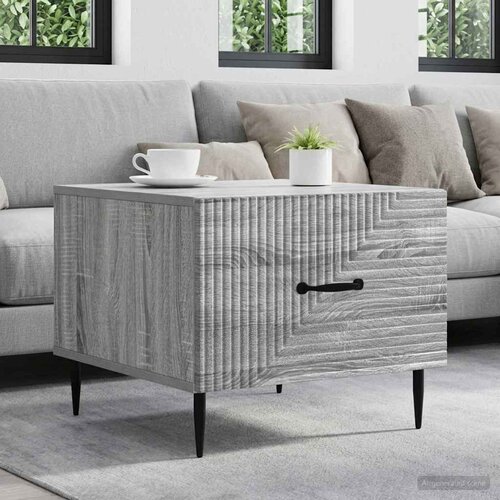  Kava Stol Siva sonoma 49 x 50 x 40 cm Konstruirano drvo Slike