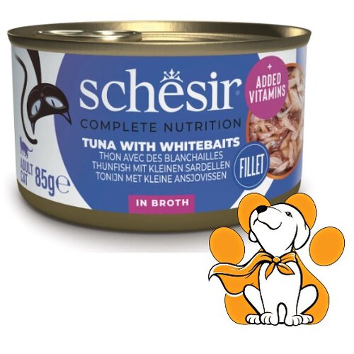 Schesir Cat Tuna & Whitebaits in Jelly 85g, Fileti Tune Sa Inćunima U Želeu Cene