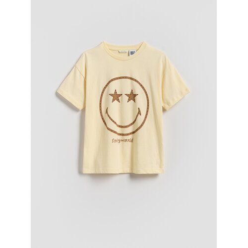 Reserved Majica kratkih rukava SmileyWorld&reg; - bež Cijene