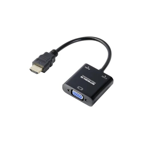 SpeaKa Professional SP-10352148 HDMI / VGA adapter [1x HDMI&amp;reg; - 1x VGA] črna 0.15 m, (20426580) Slike