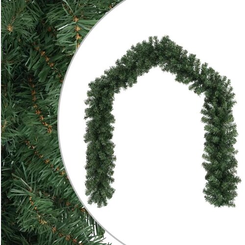  Božićni vijenci Zelena 270 cm PVC - Zelena bez LED svjetala Slike