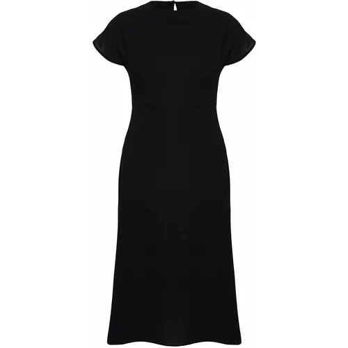 Trendyol Curve Black A-Line Maxi Woven Dress