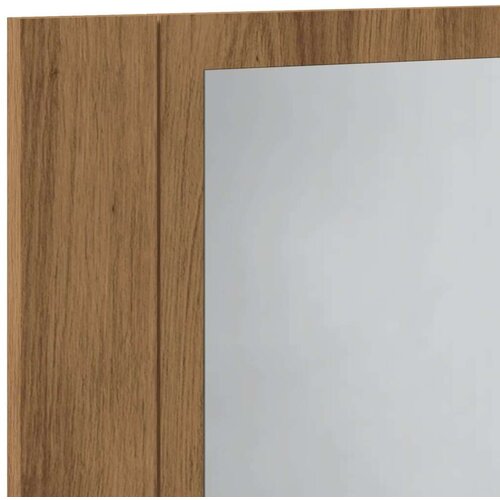VidaXL LED kupaonski ormarić s ogledalom boja hrasta 40x12x45cm drveni Slike