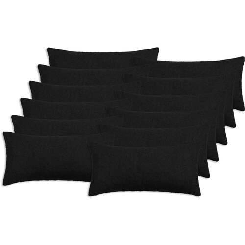 Presvlaka za jastuk 12 pcs HEERLEN Crna 40 x 80 cm Boucl&amp;eacute; Slike