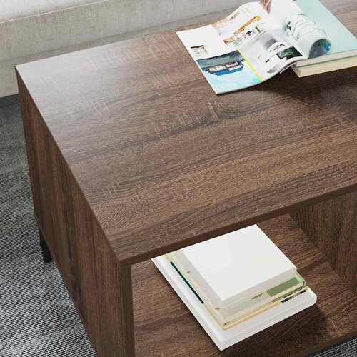  Kava Stol Smeđi hrast 90 x 49 x 46 cm Konstruirano drvo Slike