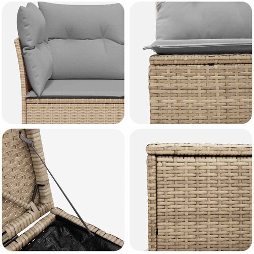  Set sofe 7 kom. Bež i svijetlo siva 234 x 234 x 85 cm Slike