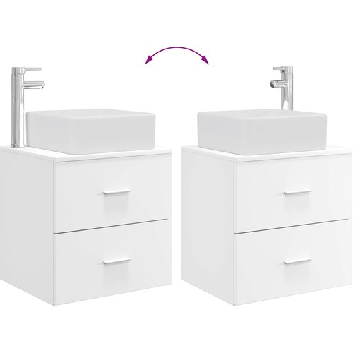  Set namje&amp;scaron;taja za kupaonicu 2 kom. Bijela Konstruirano drvo 59 x 35 x 80 cm Slike