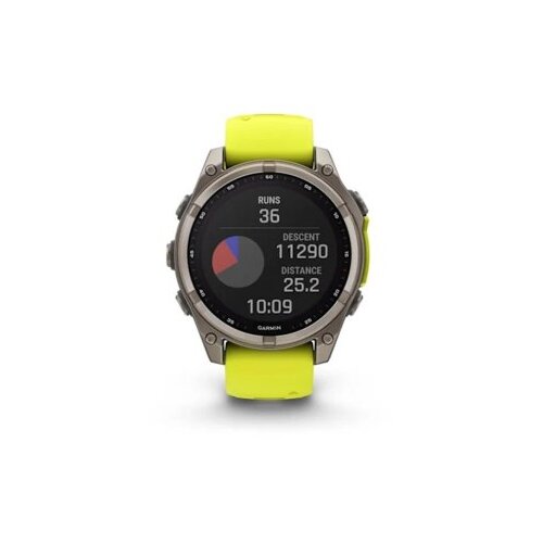 Garmin fenix 8, 47 mm, solar sapphire titanium, amp yellow/graphite, (21581873) Slike