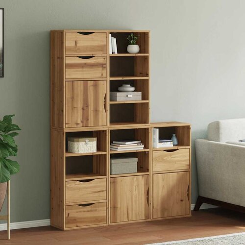vidaXL Bočni ormarići 5 kom ODDA 40x24x79 cm puno drvo bor Cijene