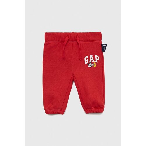 GAP Dječji donji dio trenirke X Disney boja: crvena, glatki materijal Slike