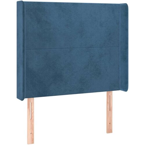  Uzglavlje s u&amp;scaron;ima tamnoplavo 83x16x118/128 cm bar&amp;scaron;unasto Slike
