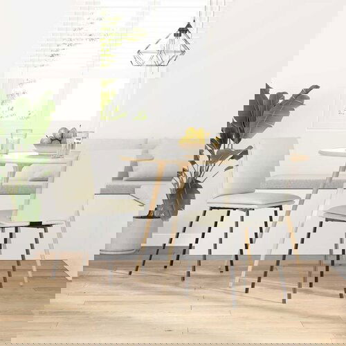 Maison Chic Jedilni stoli - Vzorci stoli 2 kosa krem žamet A316, (22032634) Cene