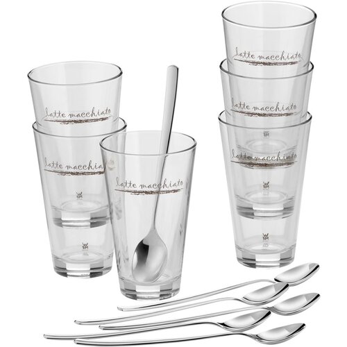 Wmf Steklene skodelice z žlicami v srebrni barvi v kompletu 6 ks 280 ml - Cene