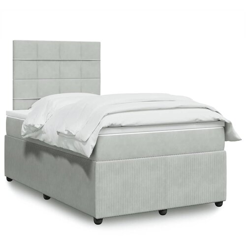 Box spring krevet s madracem svjetlosivi 120x200 cm bar&scaron;unasti Cijene