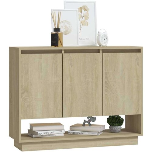 VidaXL Komoda boja hrasta sonome 97 x 31 x 75 cm od iverice Slike