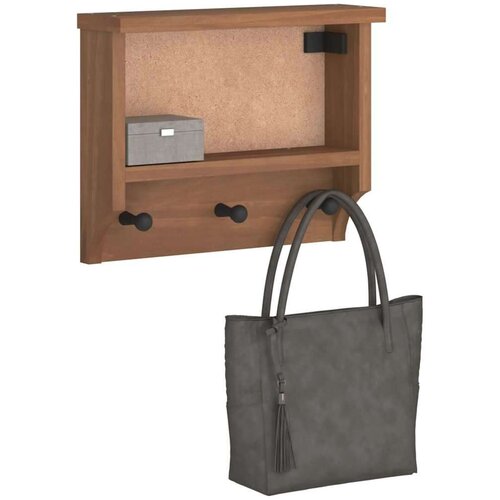 VidaXL Stenski obe&amp;scaron;alnik za pla&amp;scaron;če &amp;quot;SANDNES&amp;quot; 45x12x35 cm les borovega Slike