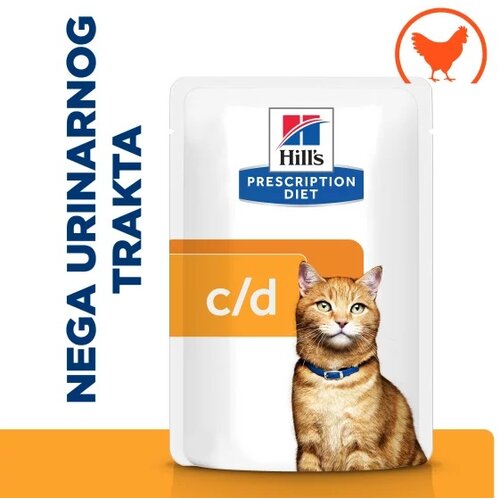 Hill’s prescription diet cat veterinarska dijeta c/d piletina 12x85g Slike