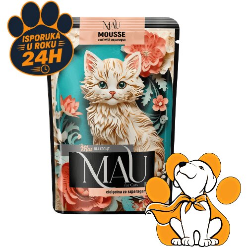 Mau Mousse Junior Veal 85g, Vlažna Hrana Sa Teletinom Za Mačiće Slike