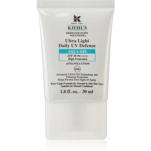 Kiehls Dermatologist Solutions Ultra Light Daily UV Defense Aqua Gel SPF 50 PA++++ ultra lahki zaščitni fluid SPF 50 uniseks 30 ml