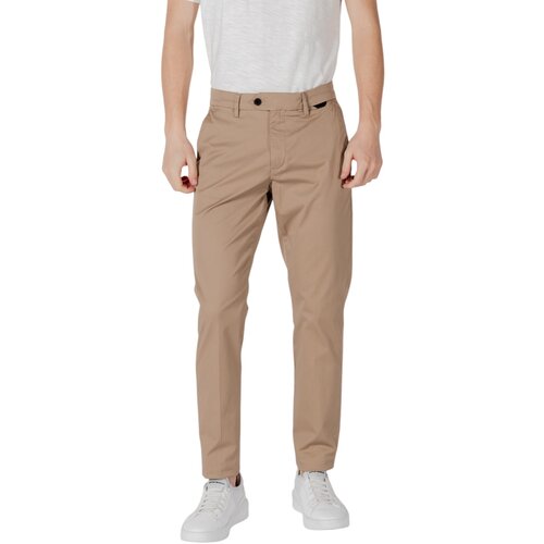 Antony Morato Hlače MARK SLIM FIT WITH LOGOED RUBBER FLAG MMTR00708-FA800197 Bež Slike