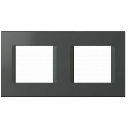 Tem Čatež Okvir za modularne vtičnice in stikala Line (2 x 2 modula, antracit) Slike