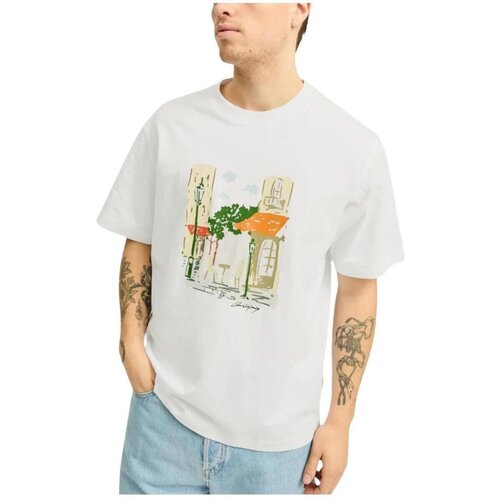 Jack & Jones Majice s kratkimi rokavi - Bela Cene