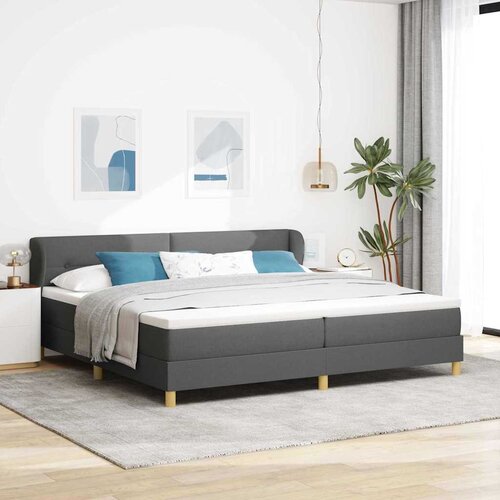  Krevet s opruga kutije Tamno siva 200 x 200 cm tkanina Cene