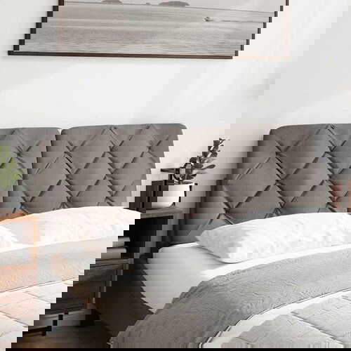 Maison Chic posteljno vzglavje - vzglavna omarica - vzglavna stranica taupe 120 cm blago, (21704036) Cene