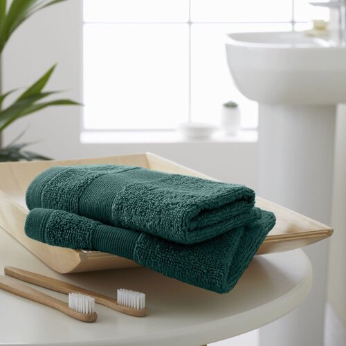 Catherine Lansfield Temno zelene frotirne bombažne brisače v kompletu 2 ks 30x30 cm Anti-Bacterial &amp;ndash; Slike