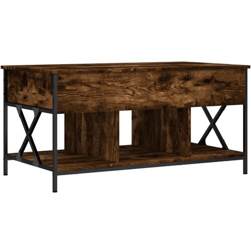 vidaXL Stolić za kavu boja hrasta 100 x 55 x 50 cm od drva i metala Cene