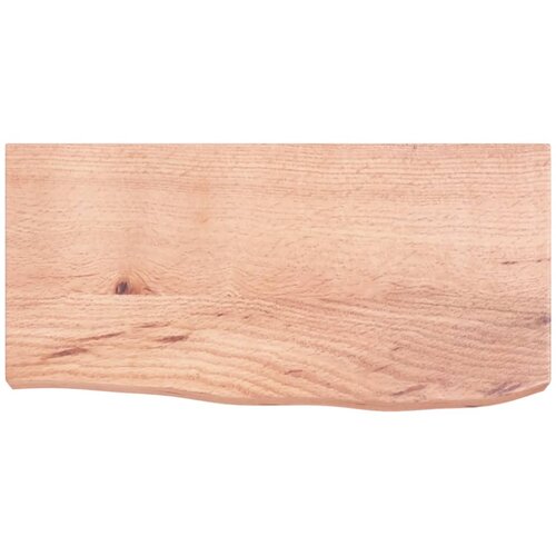  Zidna polica svjetlosmeđa 60x30x(2-6) cm obrađena hrastovina Slike